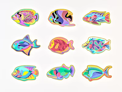 Modern pendant home cartoon illustration wall lamp beautiful Chen pendant 3d model