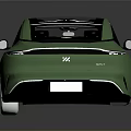 Green Sedan Car With Panoramic Sunroof And Modern Sleek Exterior Design
