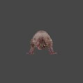 3D Rendered Naked Mole Rat With Wrinkled Skin And Large Teeth
