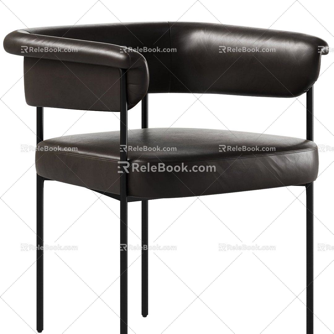 westelm chair dining chair 3d model