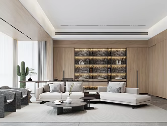 Modern Style Living Room Living Room 3d model