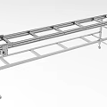 Industrial Equipment Metal Frame Mobile Conveyor Workbench With Long Structure And Wheels