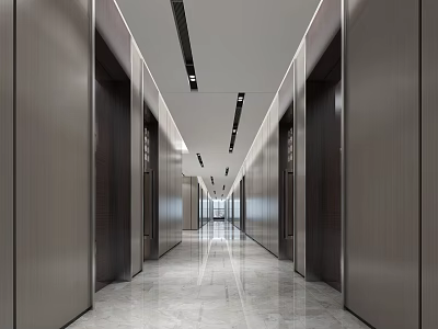 Modern Away Hotel Away 3d model