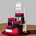 Coca Cola Red Cans Display Stand With Real Taste Sign And Starry Base