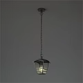 Classic Pendant Light With Metal Chain And Glass Shade Illuminating Room Space
