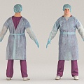 Pedestrian figure person adult doctor 3d model