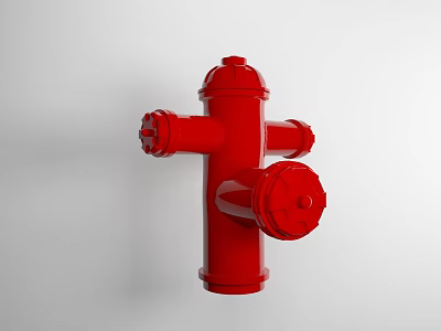 Red Fire Hydrant Essential Emergency Fire Safety Equipment Design 3d model