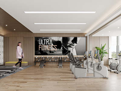 Modern Gym Corporate Gym 3d model