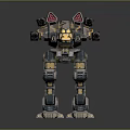 Game and Movie Mech Robot Character 3D Model With Detailed Mechanical Structure and Weapon Features