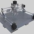 CNC machining center CNC lathe production equipment 3d model