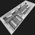 Detailed Kitchen Floor Plan Layout With Counter Cabinets And Island Design
