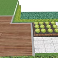 Scenic Feature Wall Design In Garden With Green Plants Seating And Flower Beds