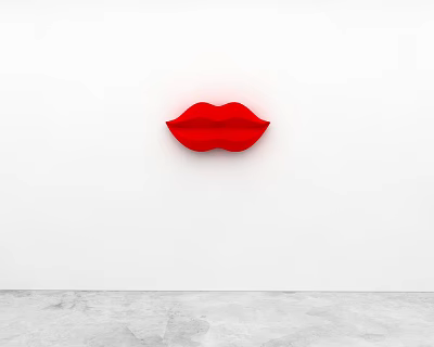 red lips 3d model