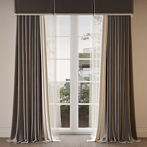 Curtain Screen Window Blinds Dream Curtain Shangri-La Curtain 3d model