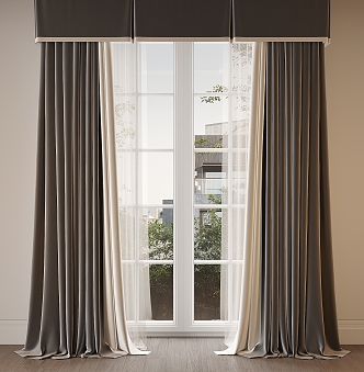 Curtain Screen Window Blinds Dream Curtain Shangri-La Curtain 3d model