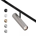 Various Style Chandeliers with Black Silver Lamp Bodies Straight Striped Poles and Round Bulbs