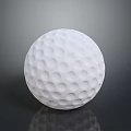 White Golf Ball With Dimples On Dark Background For Sports Equipment