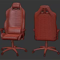 Blue And Black Fabric Gaming Chair With Adjustable Backrest Armrests And Wheels