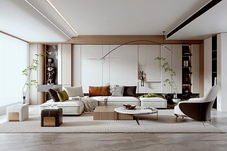 modern living room home living room 3d model