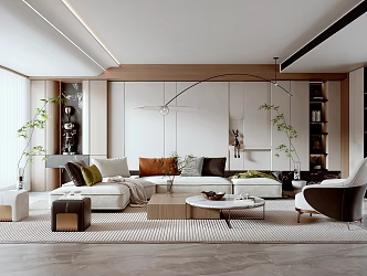 modern living room home living room 3d model