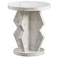 Modern Marble Side Tables With Various Geometric Designs And Elegant Textures 3d model