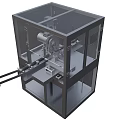 Industrial Equipment With Transparent Enclosure Metal Frame Multi layer Structure And Mechanical Components