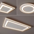 Modern LED Ceiling Lights With Square Round Rectangular Shapes And Soft Glow 3d model