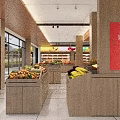 Bright Modern Fruit Store Interior With Neat Fresh Fruit Displays And Complete Checkout Facilities