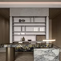 Modern reception desk Neoclassical reception desk 3d model