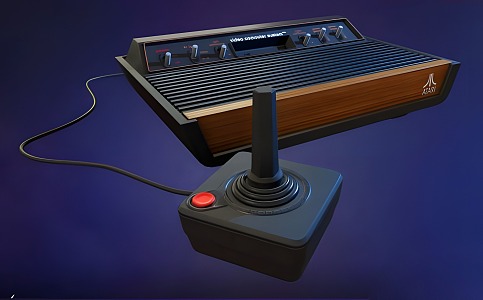 Retro game machine 3d model