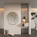 Modern porch partition glass partition 3d model