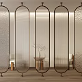 Glass partition porch partition 3d model