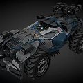 Rugged Space Exploration Vehicle With Heavy Duty Tires And Advanced Cosmic Equipment