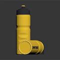 Yellow IronTrue Water Bottle With Screw Cap And Textured Grip For Daily Use