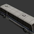 Silver Bus Number 191 Featuring Blue Stripe Front Windows And License Plate
