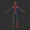 Zombie Spider Man Full Body 3D Model With Tattered Suit And Decayed Appearance