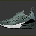 Light Green Nike Sneakers With Mesh Design And White Sole For Daily Use