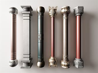 Chinese pillar 3d model