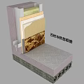 Modern node wall stone process node 3d model