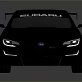 Bugatti Racing Car With Gray Body Blue Red Stripes Rear Wing And Sporty Design