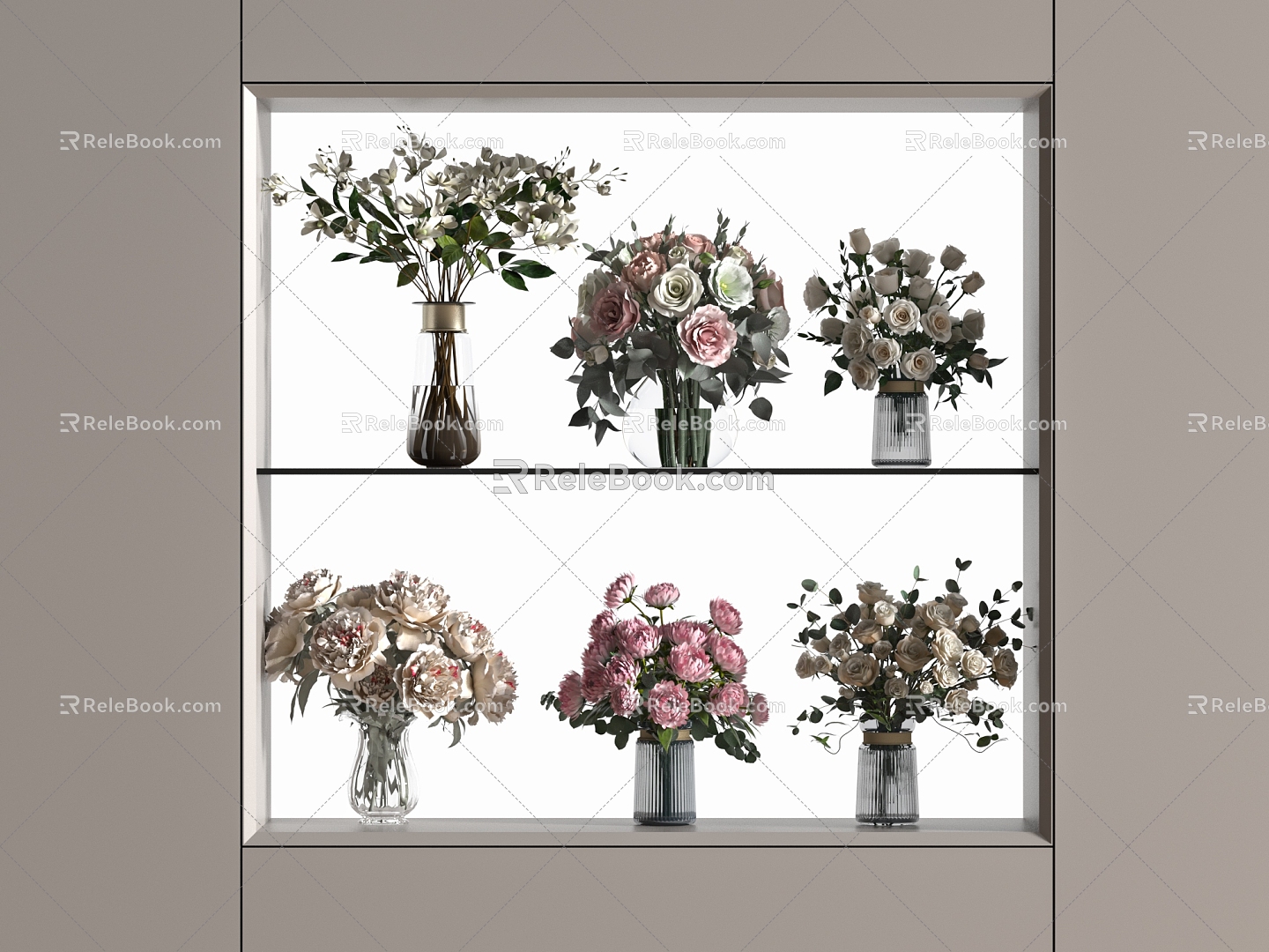 Vase Flower Art 3d model