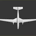White Detailed Airplane Model For Display With Shiny Surface And Dark Background 3d model