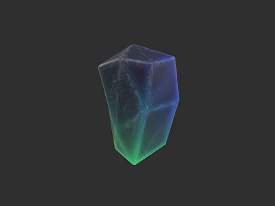Lustrous Faceted Gemstone Jewelry With Blue Green Gradient Shine And Polished Surface 3d model