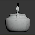 Silver Aluminum Kettle With Black Handle And Lid Knob For Home Daily Use