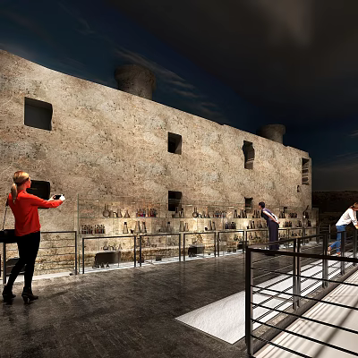 Industrial LOFT exhibition hall ruins 3d model