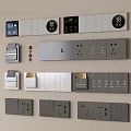 Modern switch socket hotel switch hotel switch guest room switch intelligent switch conjoined switch plug 3d model
