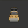 Yellow Heavy Duty Road Roller With Enclosed Cab And Dual Drums