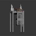 Industrial Style Metal Workbench With Mechanical Components Roller Elements And Storage Structure