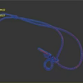 Red Rope With Intricate Knots And Loop Structure On Dark Background