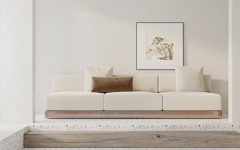 Modern double sofa 3d model